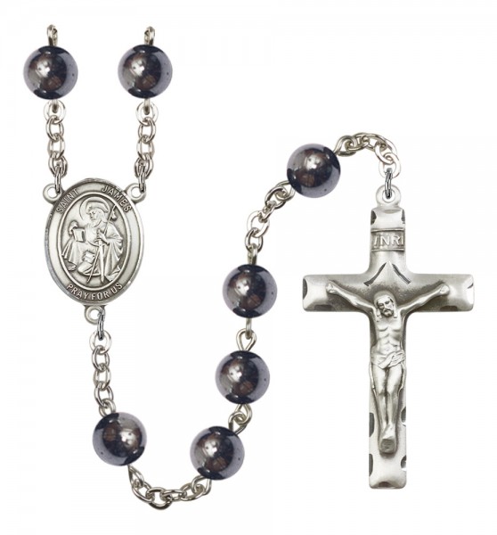 Men's St. James the Greater Silver Plated Rosary - Silver