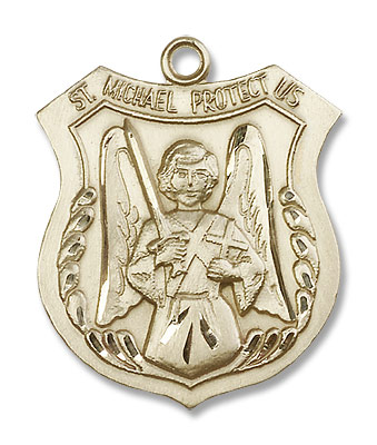 Men's St. Michael The Archangel Medal - 14K Solid Gold
