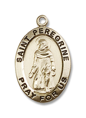 St. Peregrine Medal - 14K Solid Gold