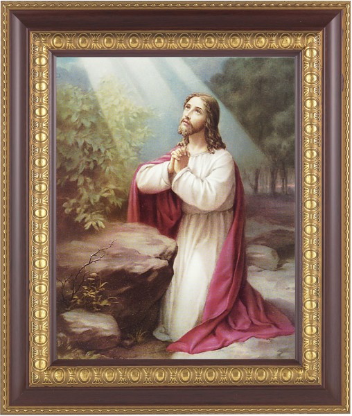 Jesus at the Mount of Olives 8x10 Framed Print Under Glass - #126 Frame