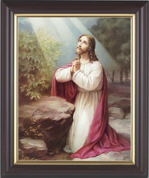 Jesus at the Mount of Olives 8x10 Framed Print Under Glass - #133 Frame