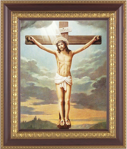 Christ's Crucifixion 8x10 Framed Print Under Glass - #126 Frame