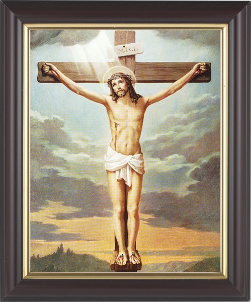 Christ's Crucifixion 8x10 Framed Print Under Glass - #133 Frame