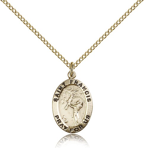 St. Francis of Assisi Medal - 14KT Gold Filled