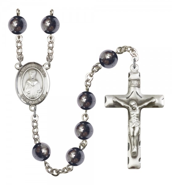 Men's St. Winifred of Wales Silver Plated Rosary - Silver