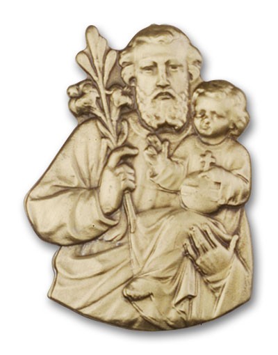 St. Joseph Visor Clip - Antique Gold