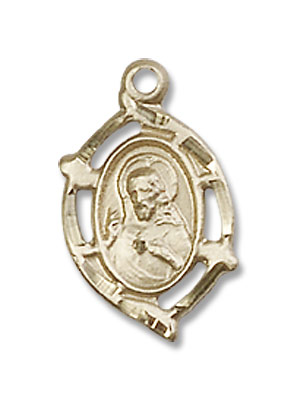 Small Scapular Medal - 14K Solid Gold