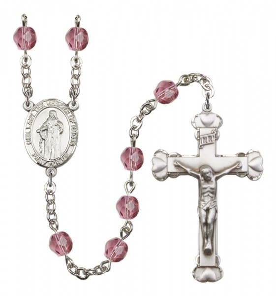 Women's Our Lady the Undoer of Knots Birthstone Rosary - Amethyst