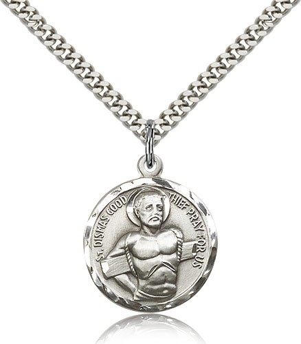 Saint Dismas Medal - Sterling Silver