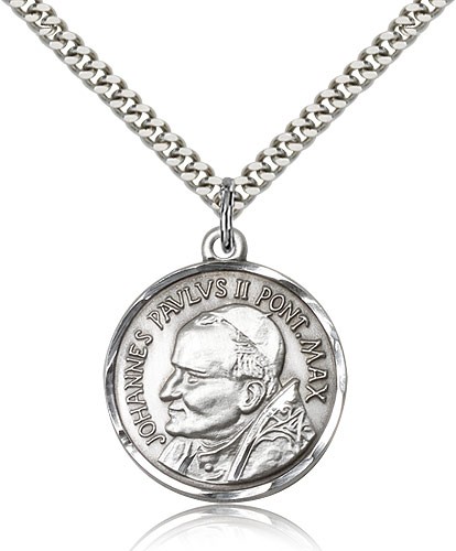 St. Pope John Paul II Medal - Sterling Silver