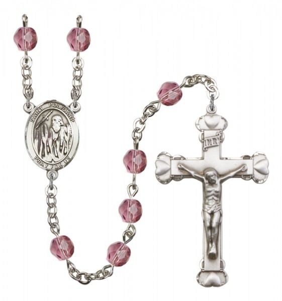Women's St. Polycarp of Smyrna Birthstone Rosary - Amethyst