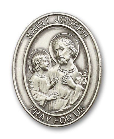 St. Joseph Visor Clip - Antique Silver
