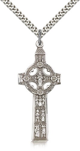 Scripture Cross Medal - Sterling Silver