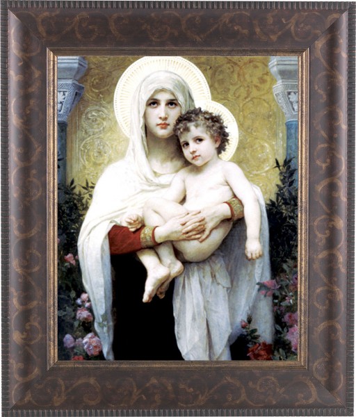 Madonna and Child with Halos 8x10 Framed Print Under Glass - #124 Frame