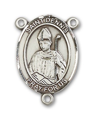 St. Dennis Rosary Centerpiece Sterling Silver or Pewter - Sterling Silver