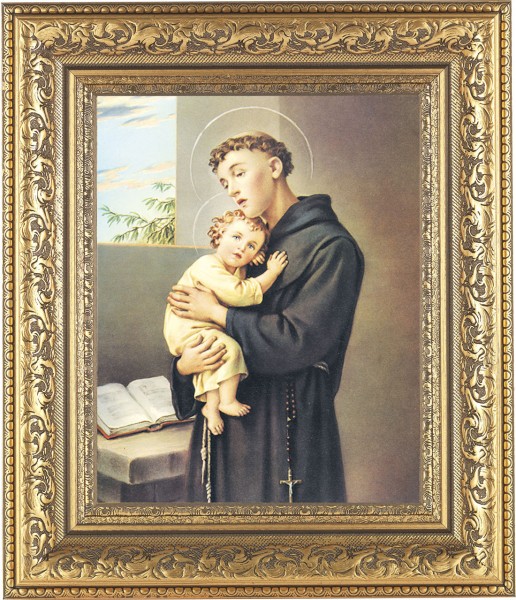 St. Anthony 8x10 Framed Print Under Glass - #115 Frame