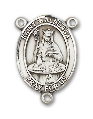 St. Walburga Rosary Centerpiece Sterling Silver or Pewter - Sterling Silver