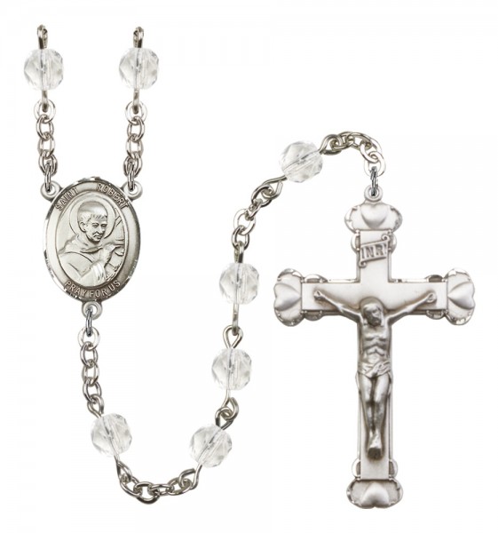 Women's St. Robert Bellarmine Birthstone Rosary - Crystal
