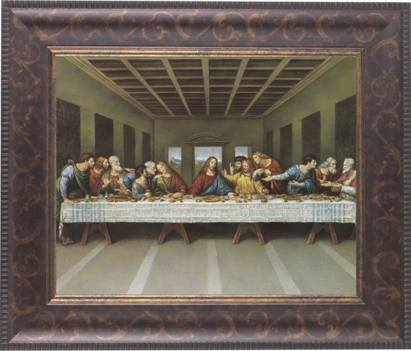 Last Supper 8x10 Framed Print Under Glass - #124 Frame