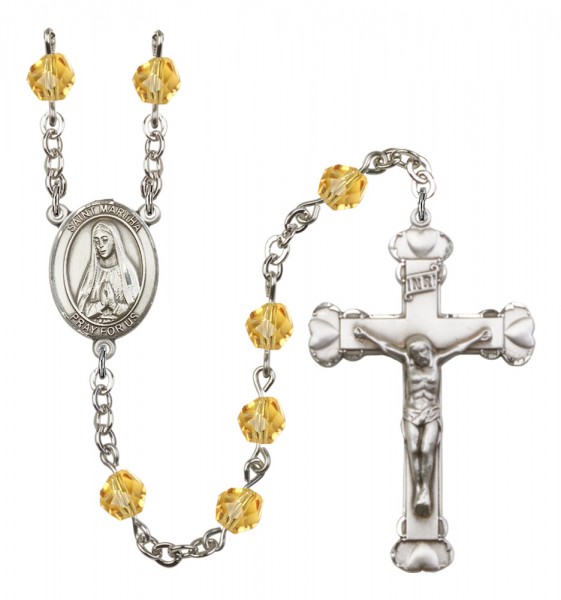 Women's St. Martha Birthstone Rosary - Topaz