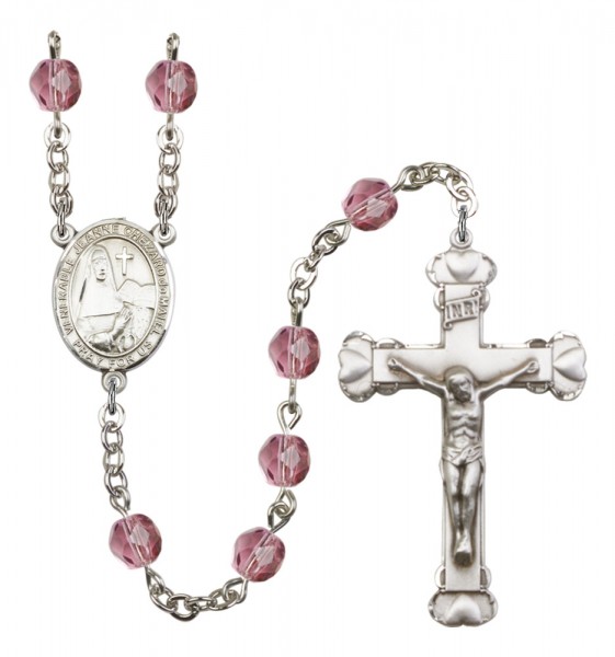 Women's St. Jeanne Chezard de Matel Birthstone Rosary - Amethyst