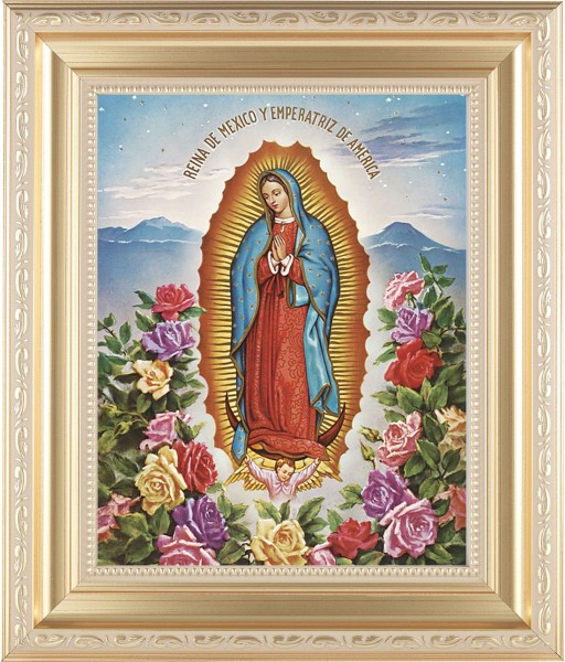 Our Lady of Guadalupe 8x10 Framed Print Under Glass - #138 Frame