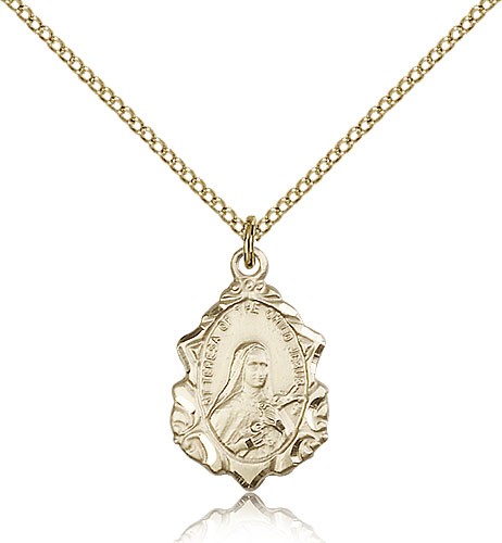 Women's St. Teresa of Lisieux Medal - 14KT Gold Filled