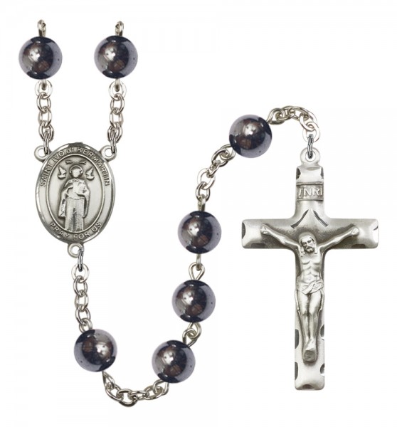 Men's St. Ivo of Kelmartin Silver Plated Rosary - Silver