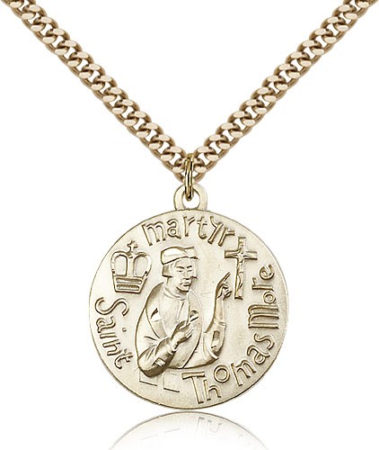 Men's St. Thomas More Medal - 14KT Gold Filled