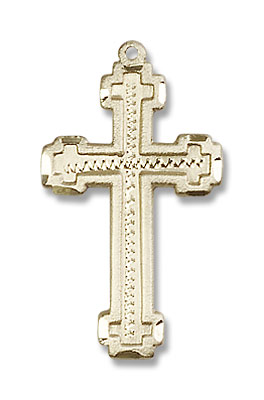 Gothic Style Cross in Cross Women's Pendant - 14K Solid Gold