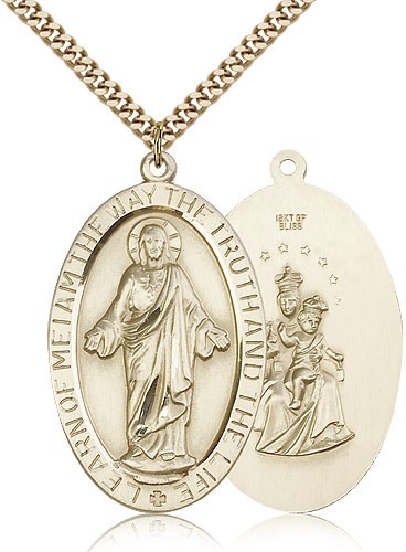 Large Learn of Me I Am The Way Jesus Necklace - 14KT Gold Filled