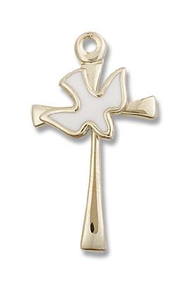 Cross with Holy Spirit Pendant - 14KT Gold Filled