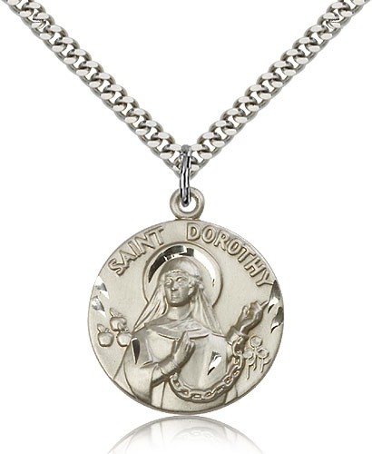 Large St. Dorothy Medal - Sterling Silver