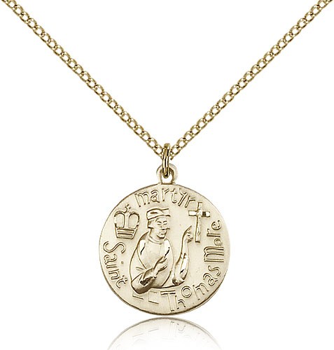 Women's St. Thomas More Martyr Medal - 14KT Gold Filled