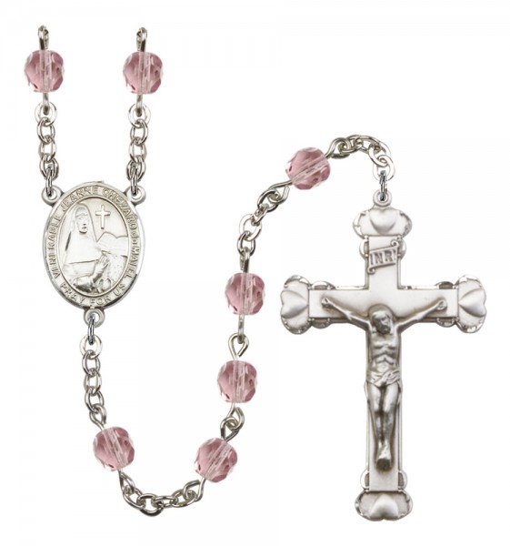 Women's St. Jeanne Chezard de Matel Birthstone Rosary - Light Amethyst