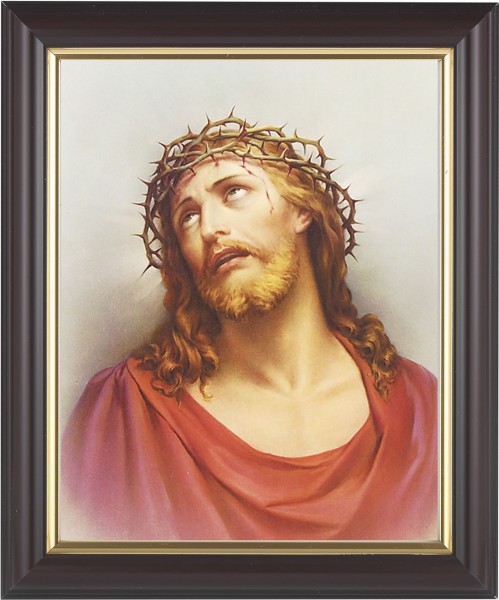 Christ Head of Thorns 8x10 Framed Print Under Glass - #133 Frame
