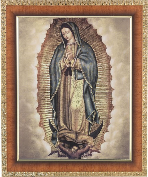 Our Lady of Guadalupe 8x10 Framed Print Under Glass - #122 Frame