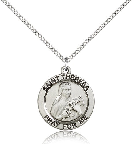 Women's St. Theresa Medal - Sterling Silver