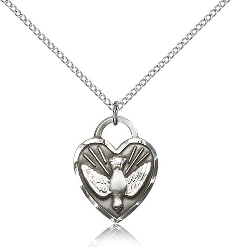Confirmation Heart Pendant - Sterling Silver