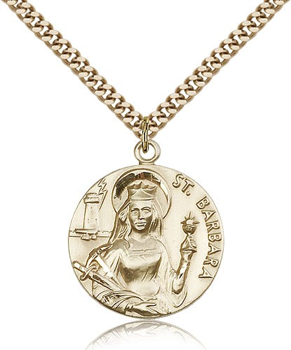 St. Barbara Medal - 14KT Gold Filled