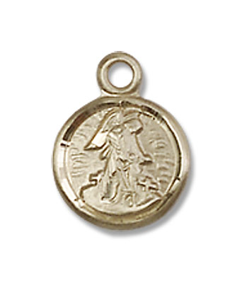 Petite Guardian Angel Medal - 14K Solid Gold