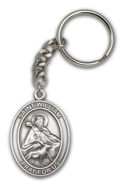 St. William Keychain - Antique Silver