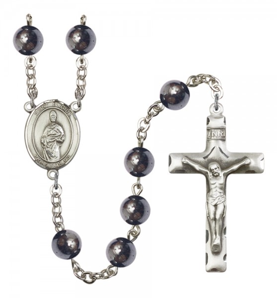 Men's St. Eligius Silver Plated Rosary - Silver
