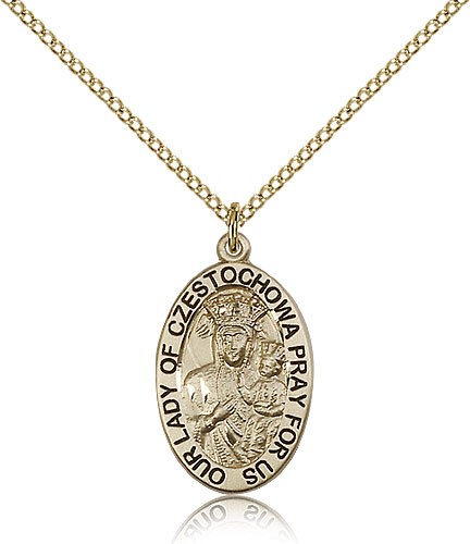 Our Lady of Czestochowa Medal - 14KT Gold Filled