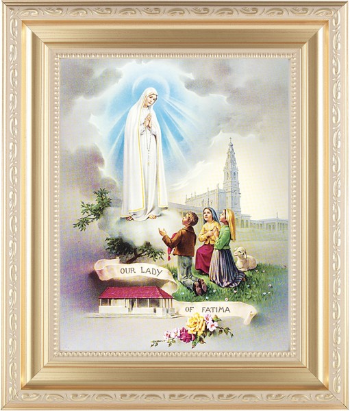 Our Lady of Fatima 8x10 Framed Print Under Glass - #138 Frame