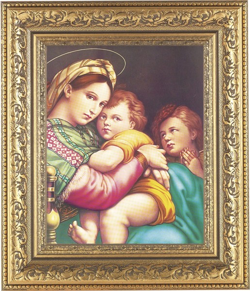 Madonna and Child with Saint Gabriel 8x10 Framed Print Under Glass - #115 Frame