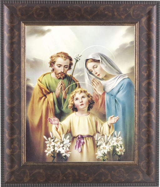 Holy Family 8x10 Framed Print Under Glass - #124 Frame