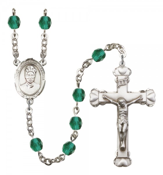 Women's St. Josephine Bakhita Birthstone Rosary - Zircon