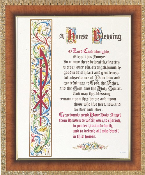 A House Blessing Prayer 8x10 Framed Print Under Glass - #122 Frame