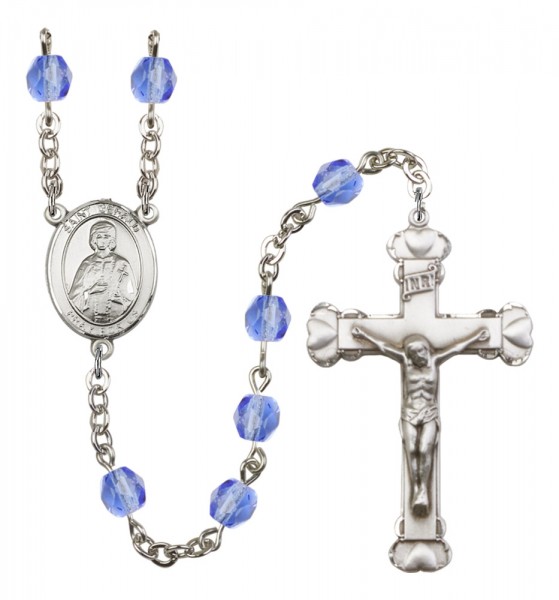 Women's St. Gerald Birthstone Rosary - Sapphire
